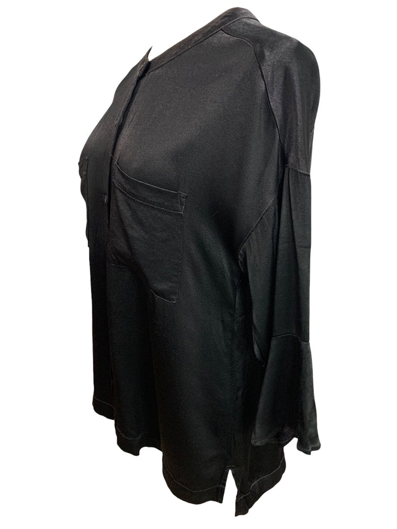 Small mododoc los angeles Black Button Up Shirt Womens Silky