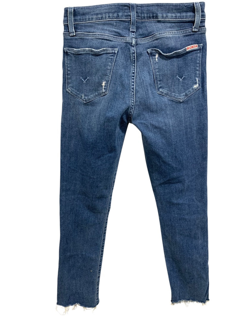 Size 24 Hudson Blair High Rise Straight Crop Jeans Stretch Denim