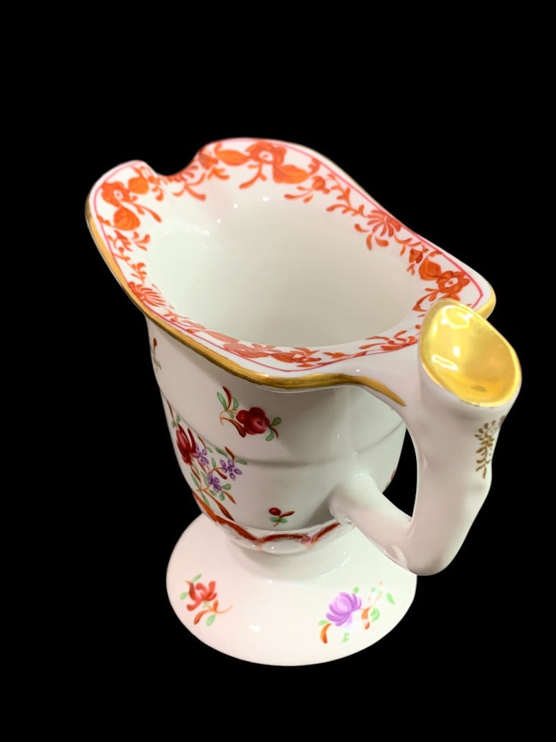1980s Frankin Mint Fine Porcelain Creamer Collection Floral Rectangular 4 Inch