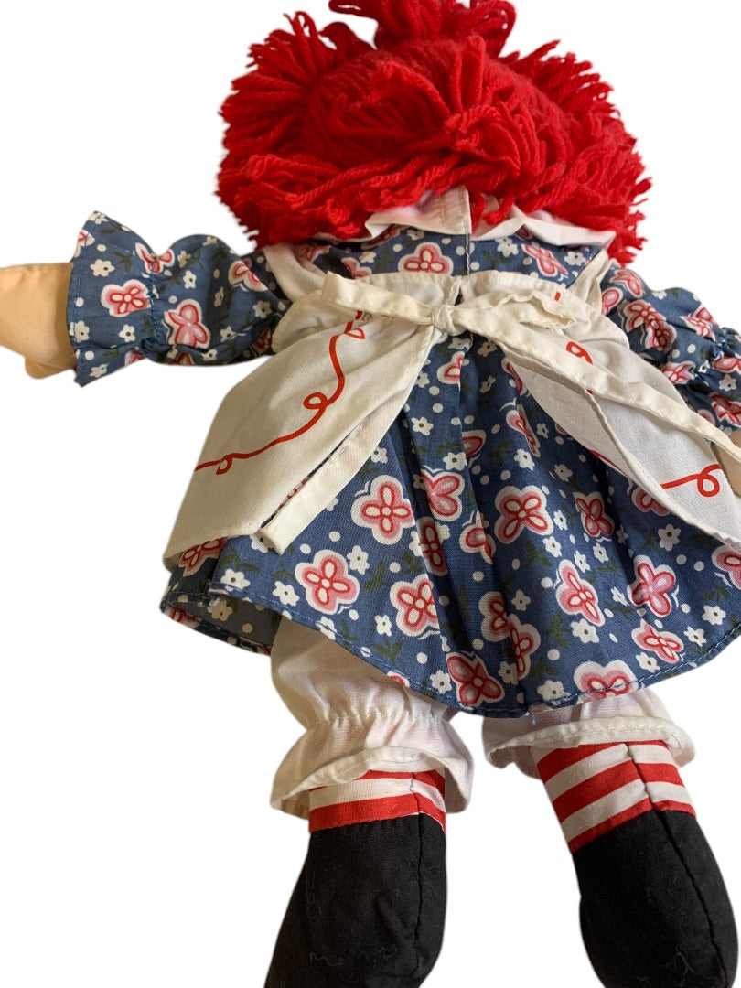 2002 Applause Hasbro Raggedy Ann Doll 15 Inch