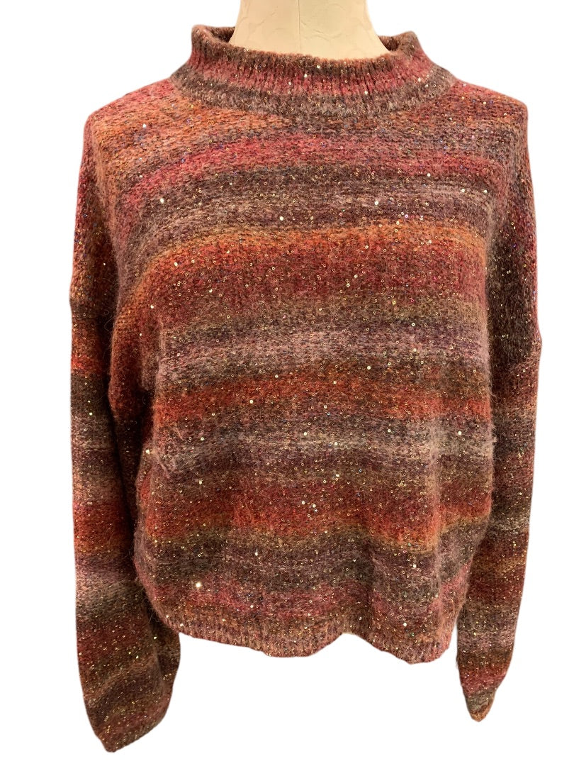 Large Banana Republic Womens Wool Alpaca Blend Sequin Sweater