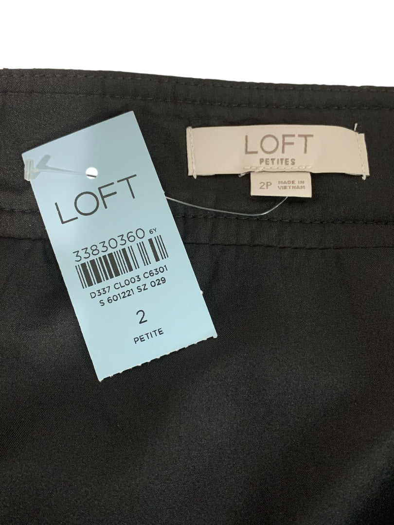 Size 2P Loft Petites Womens New Plaid Tweed Skirt Lined