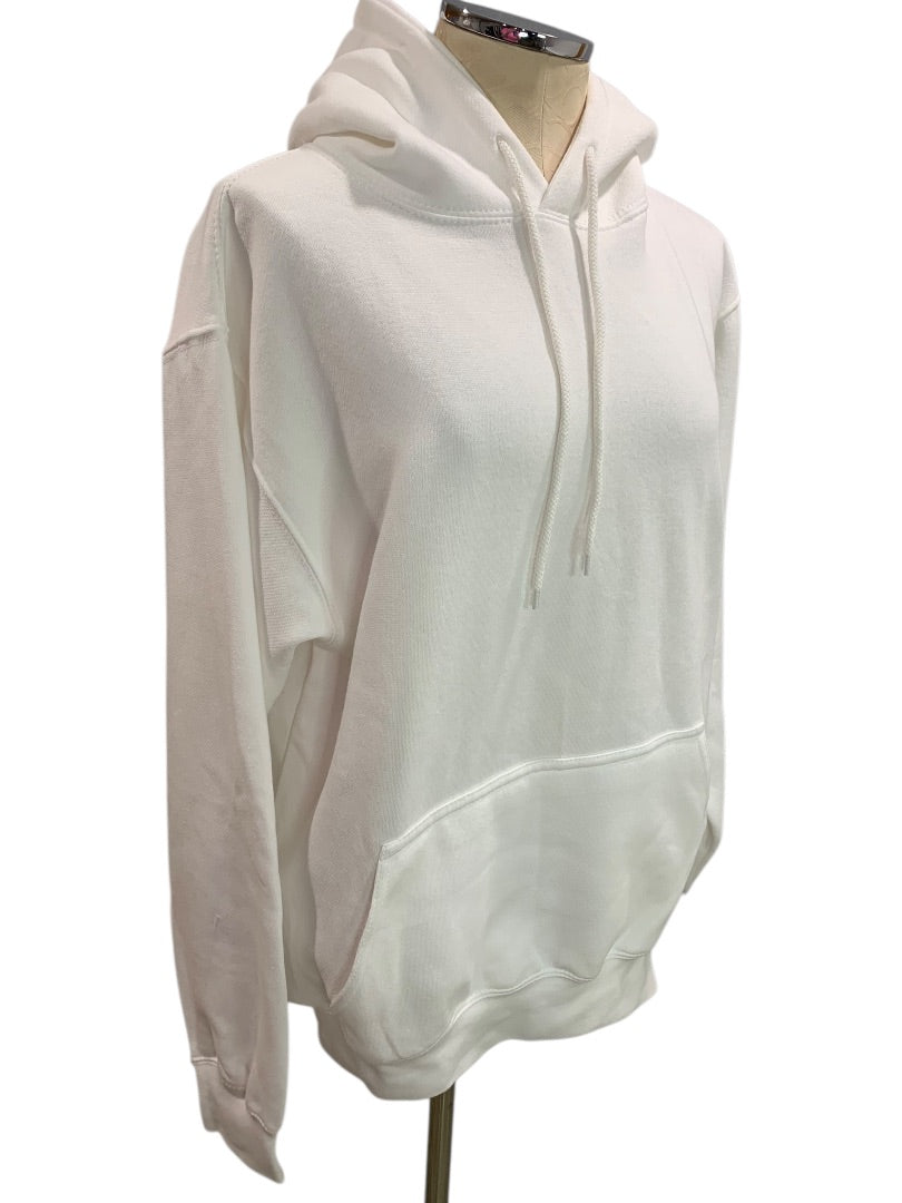 Medium Fashion Nova Womens Oversize Pullover Hoodie Sweatshirt White