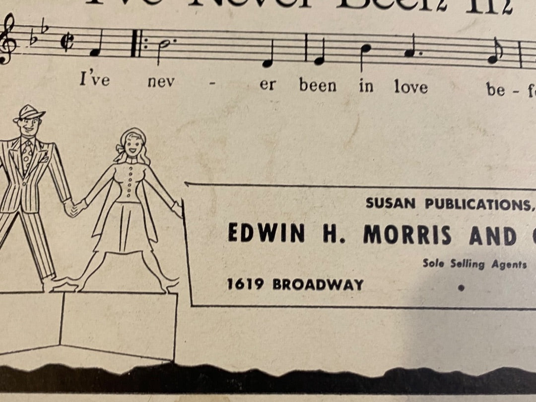 A Bushel and a Peck Guys and Dolls 1950 Sheet Music F Loesser