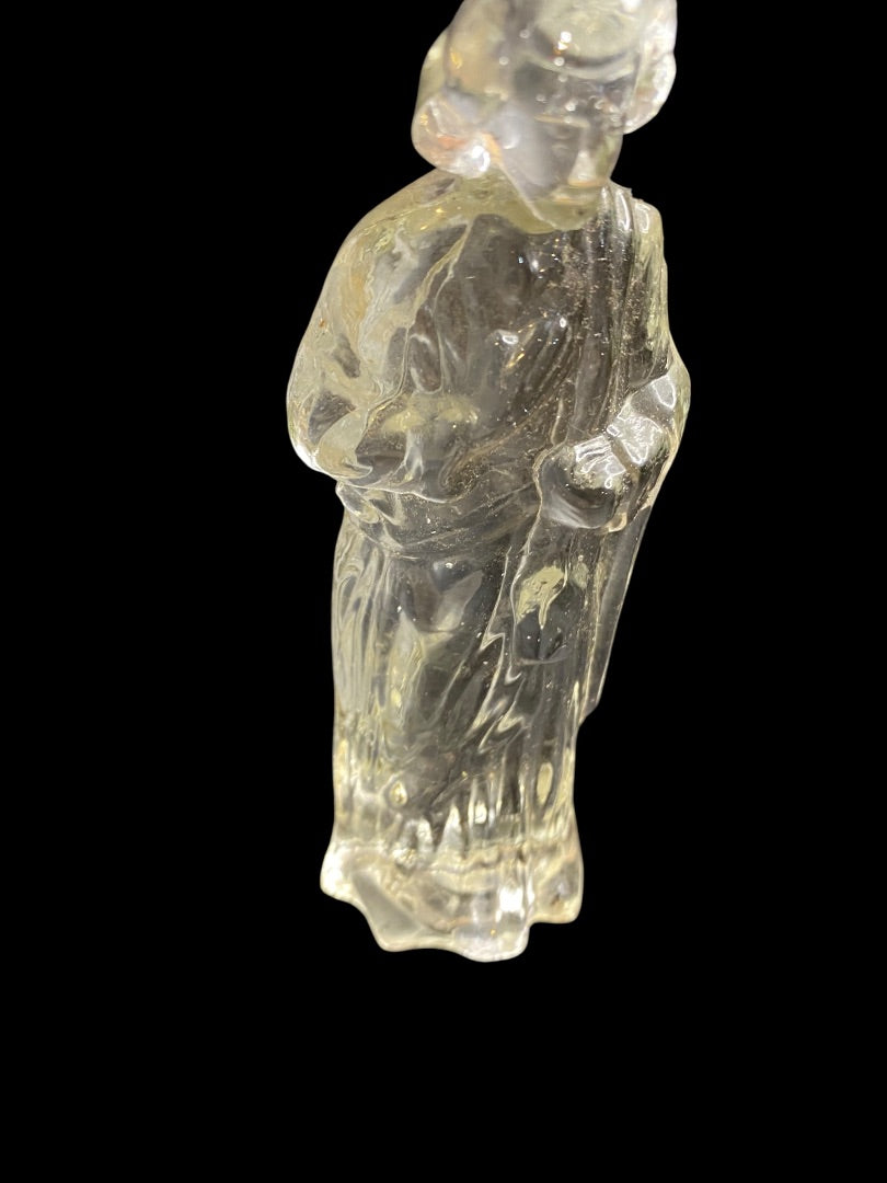 Vintage Glass Nativity Replacement Joseph Clear 6.1"