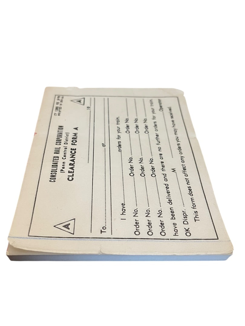 Consolidated Rail Corp Penn Central District Clearance Form A Pack