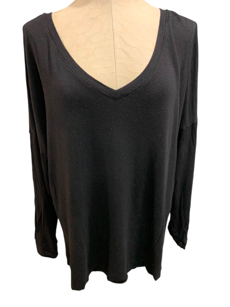 Size XL Soma Womens Black V-Neck Soft Tshirt Long Sleeve