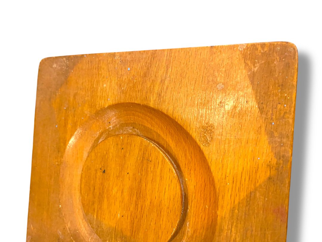 Set of 5 Nesting Wooden Canisters Vintage Rooster Cookies Flour Sugar Coffee Tea