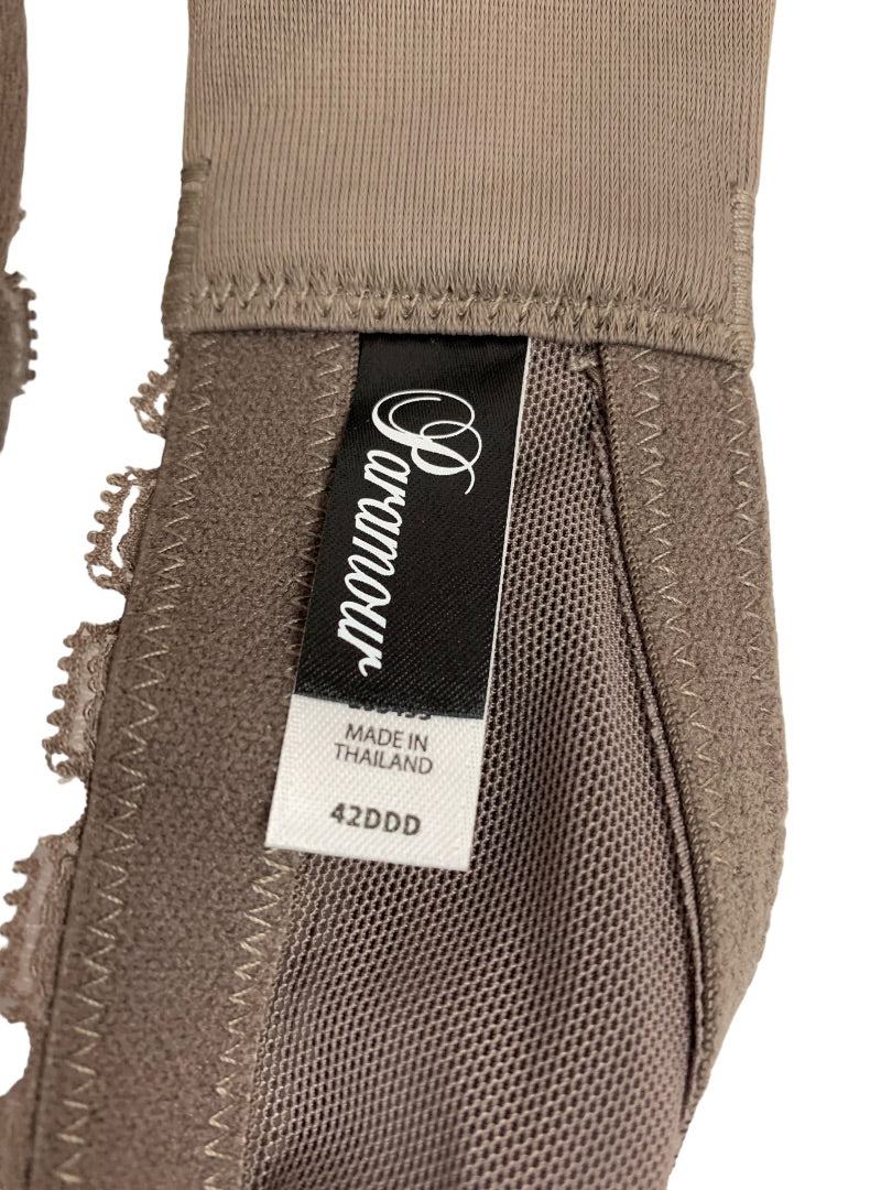 42DDD Paramour Gorgeous Contour New Paddded Underwire Bra Mink Brown 255455