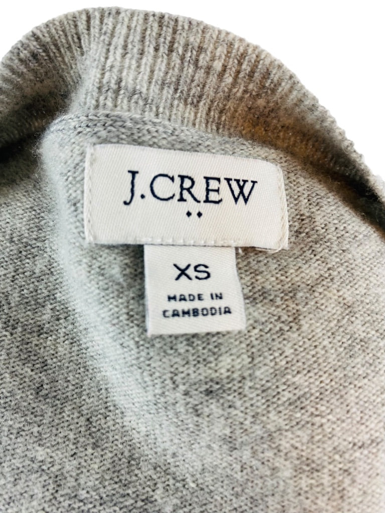 XS J.Crew Women's Wool Blend Tunic Sweater Gray Round Neck AC624