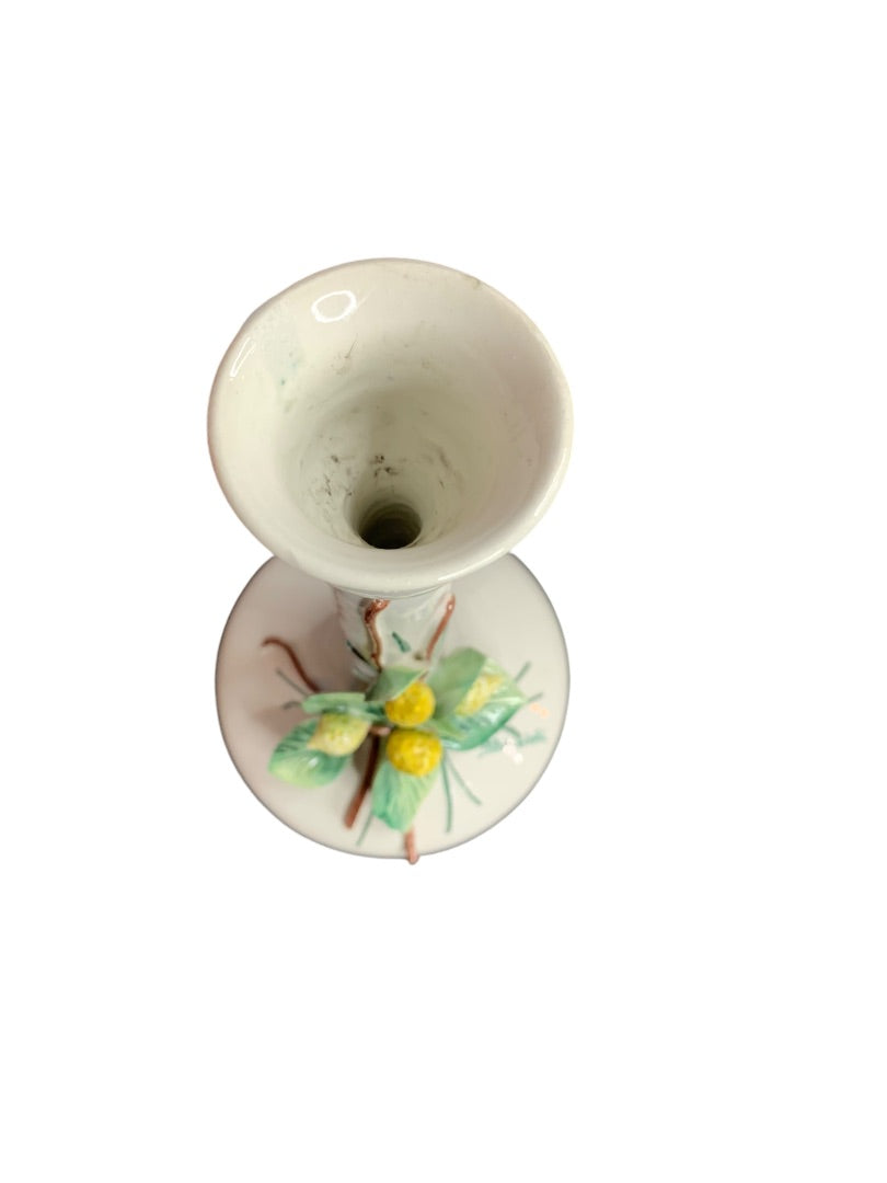 Harmony Taormina TM Benedetti Italian Candlestick Majolica Signed Lemon
