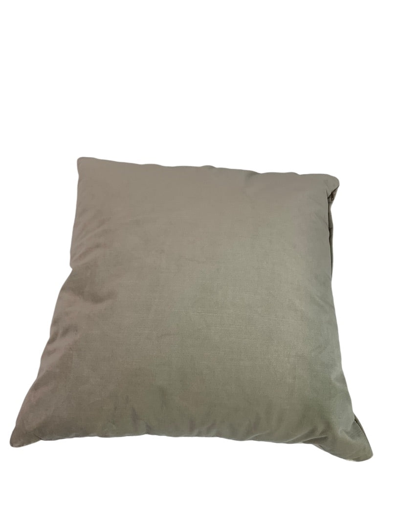 Throw Pillow Waterfowl Fill Accent 19 x 19 Inches Tan Velvet