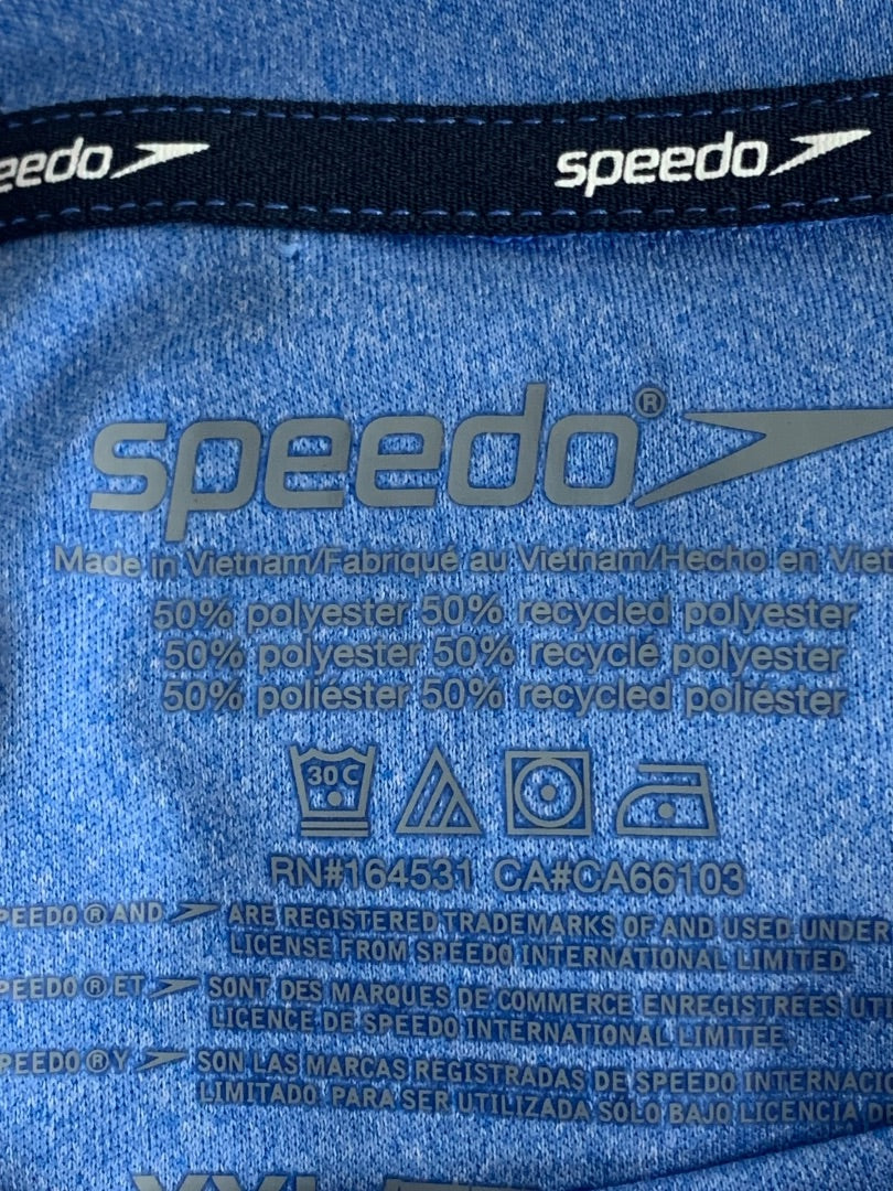 XXL Speedo Mens New Swim Shirt Short Sleeve Palace Blue UPF 50+