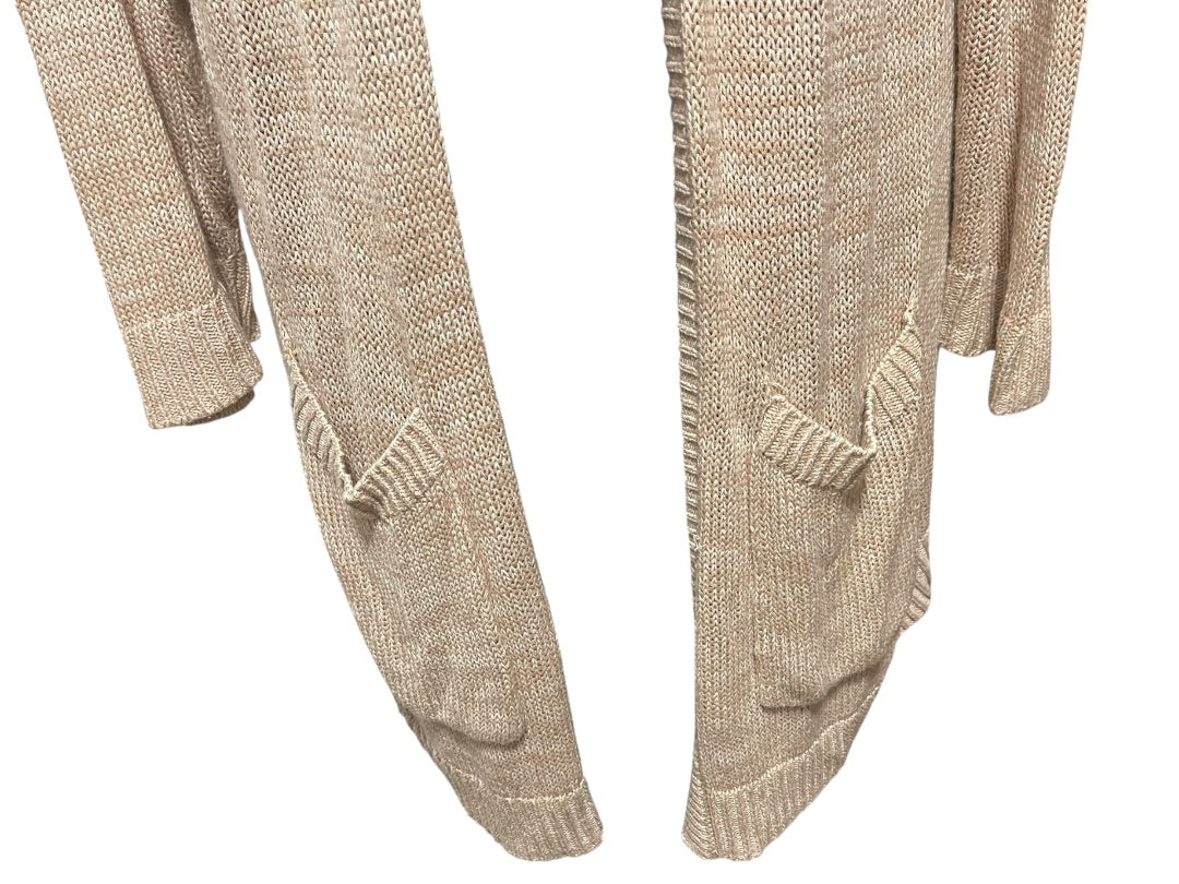 3X Torrid Open Long Sleeve Cardigan Womens Sweater Tan Marled Knit