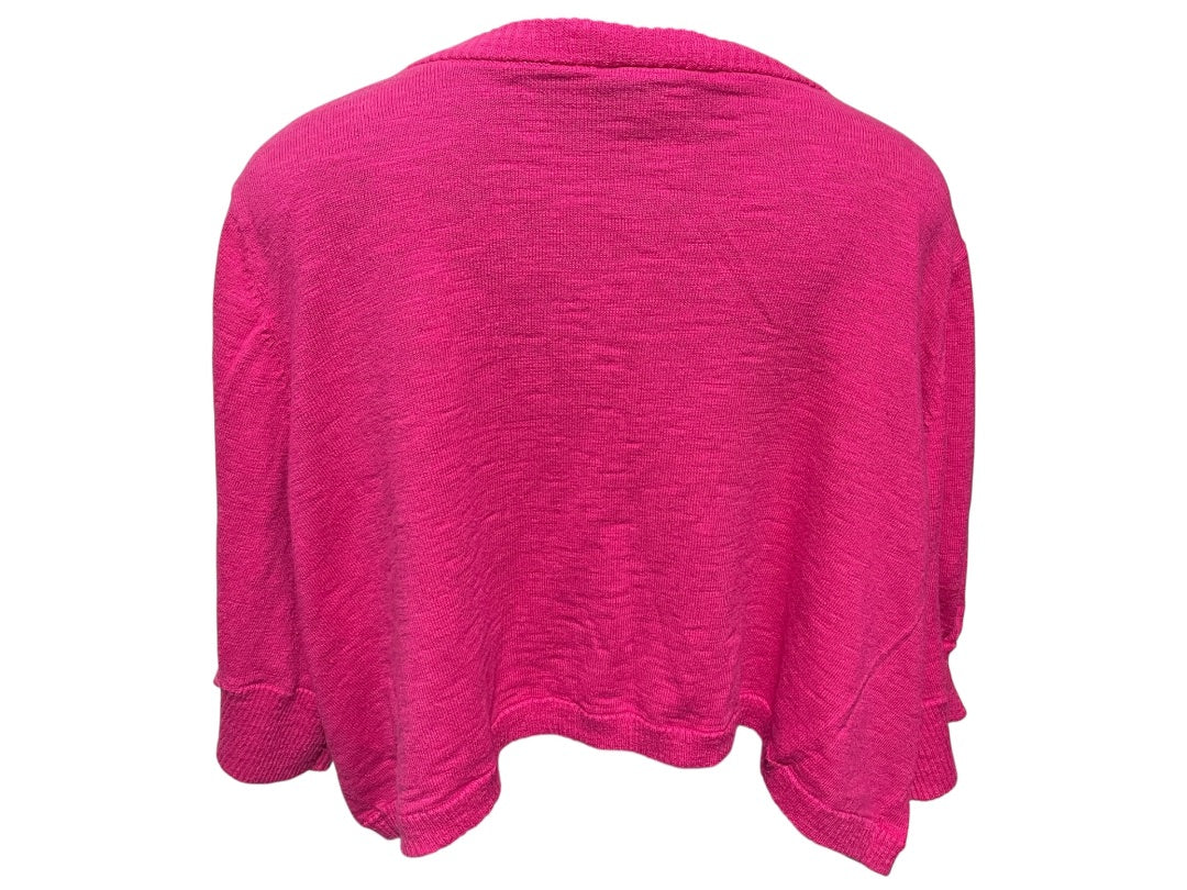 22/24 Lane Bryant Womens Hot Pink Crop Open Cardigan Sweater