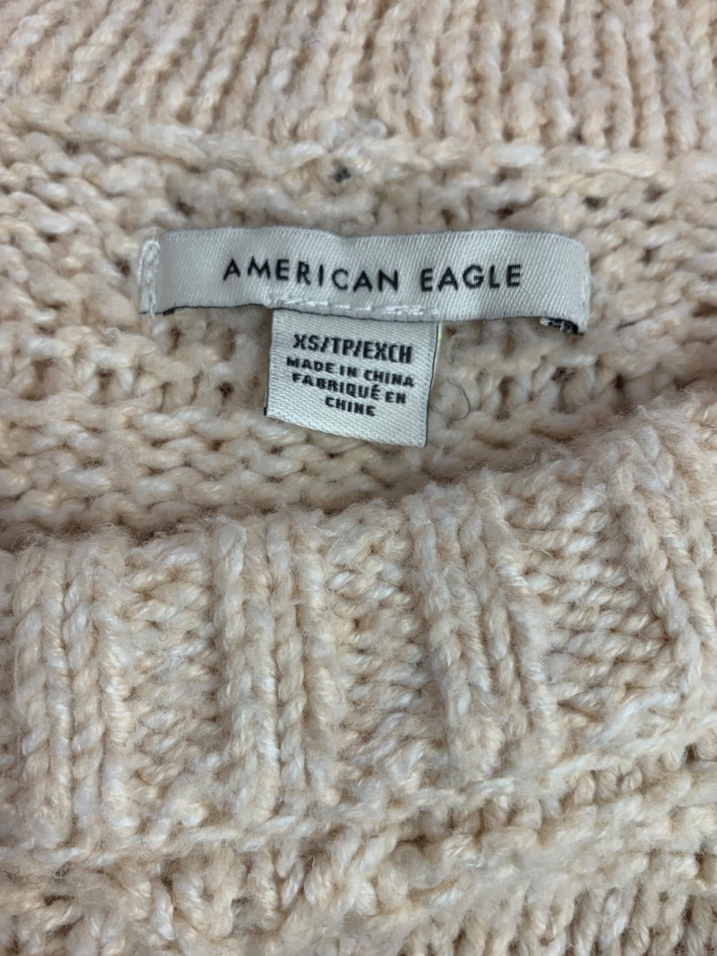 XS American Eagle Womens Ivory Diamond Woven Sweater