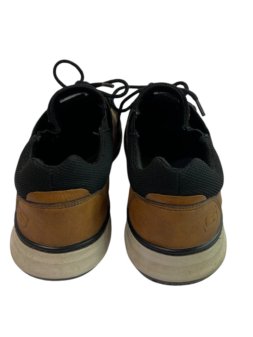 Size 10 Skechers Mens Stylish Moreno Sneaker Black Brown 204051