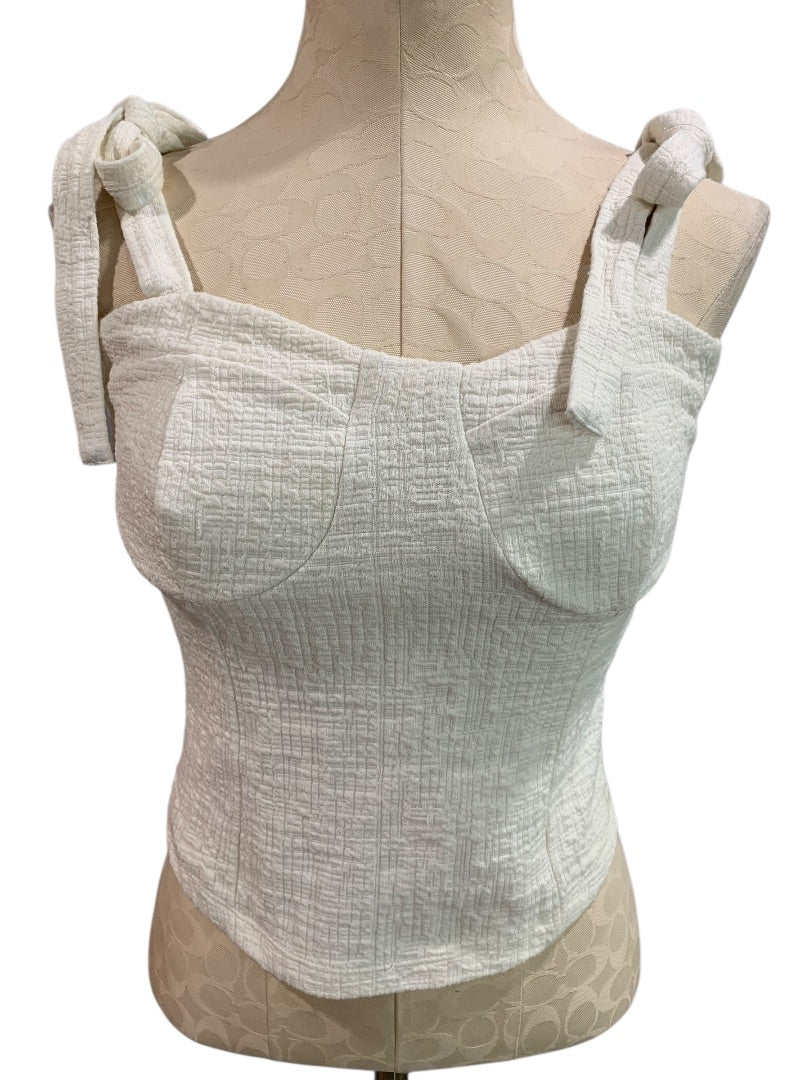 Small Maeve Anthropologie Womens Structured Tie Shoulder Tank Shirt