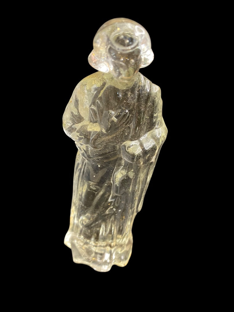 Vintage Glass Nativity Replacement Joseph Clear 6.1"