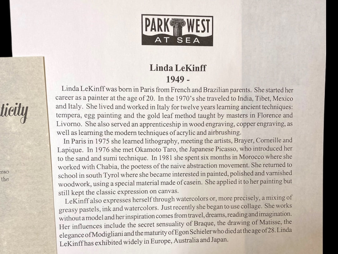 Linda LeKniff Debbie Seriolithograph & COA Numbered Park West Gallery 8.75" x 7"