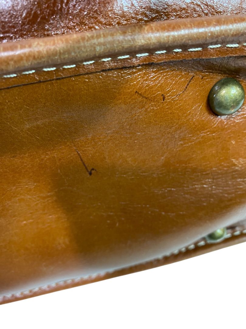 Patricia Nash Olivenza Brown Smooth Leather Tote Shoulder Bag