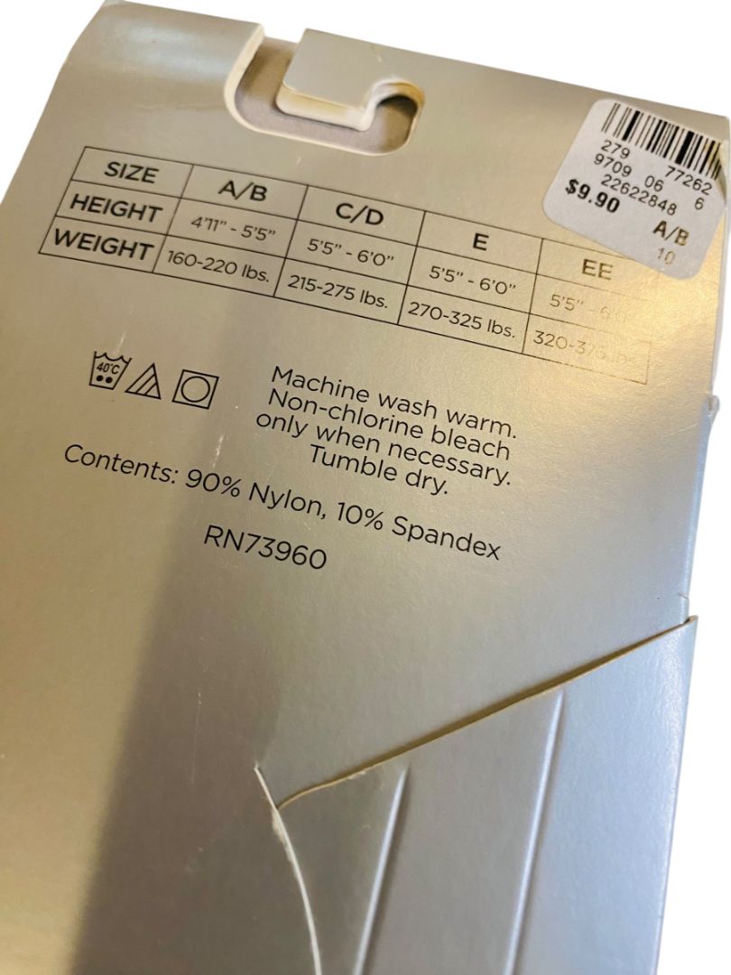 Avenue Body New Tights Plus Size C/D Gray Microfiber