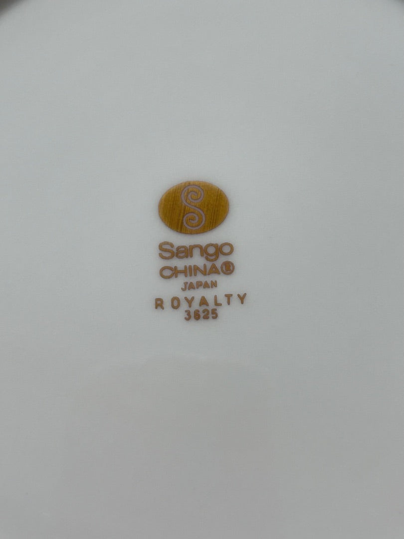 Sango Royalty Pattern White Gold Trim Bread Plate 7 3/4" 1970s