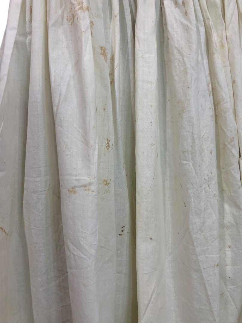 Antique Victorian Girls Gown Eyelet Embroidery 1800s Lace Trim