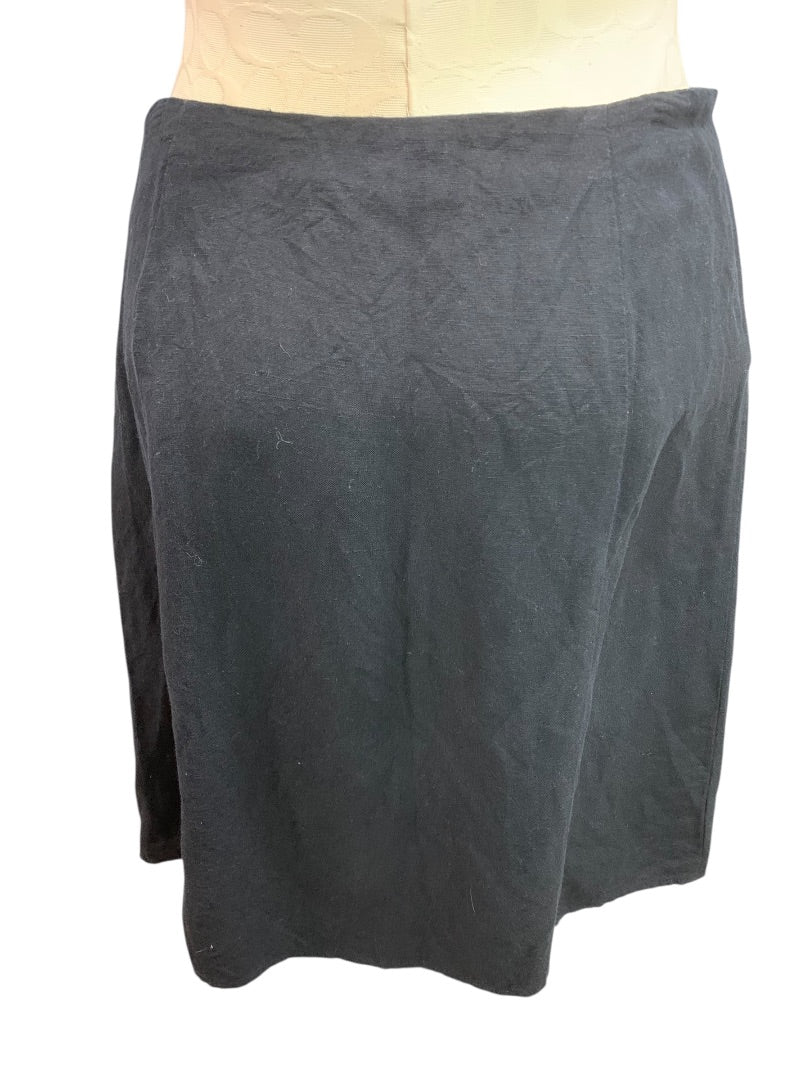 Size 4P Loft Petites Linen Blend Skirt Side Zip A-Line