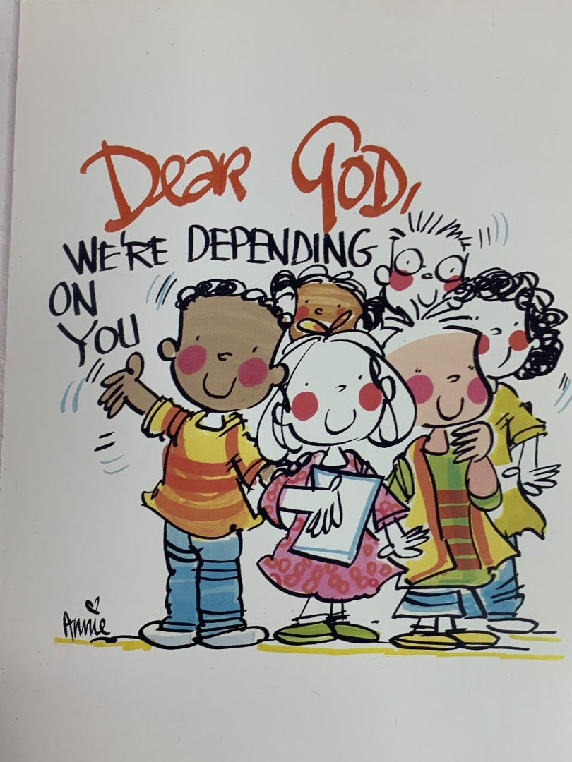 Set of 2 Vintage Lined Notepads "Dear God . . ." 5.5" x 8"