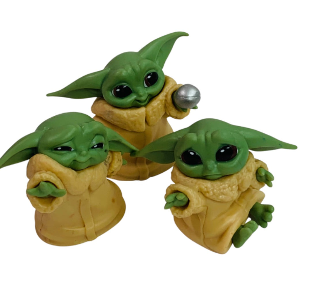 Baby Yoda Lot of 3 Figurines, Cake Toppers Decor 2 Inch