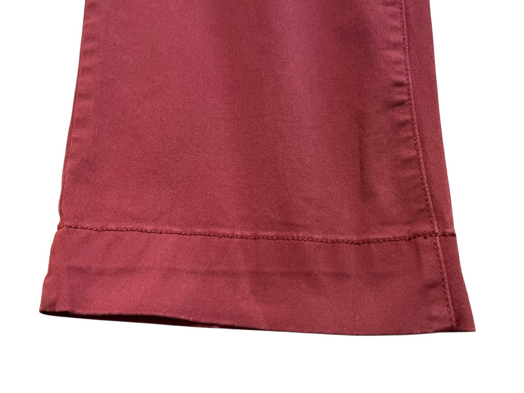 Size 6 Gloria Vanderbilt Womens Pull On Wide Leg Stretch Pants Burgundy