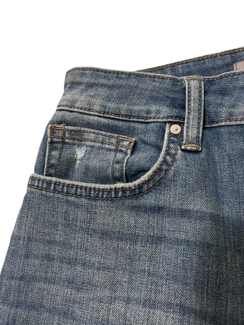 Size 24 Joe's Distressed Straight Leg Womens Jeans Blue Denim