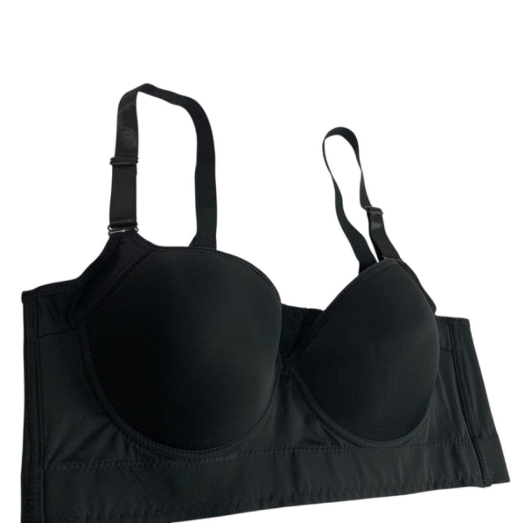 Size 40DD Underwire Black Bra Full Coverage Support Padded Back Smoother
