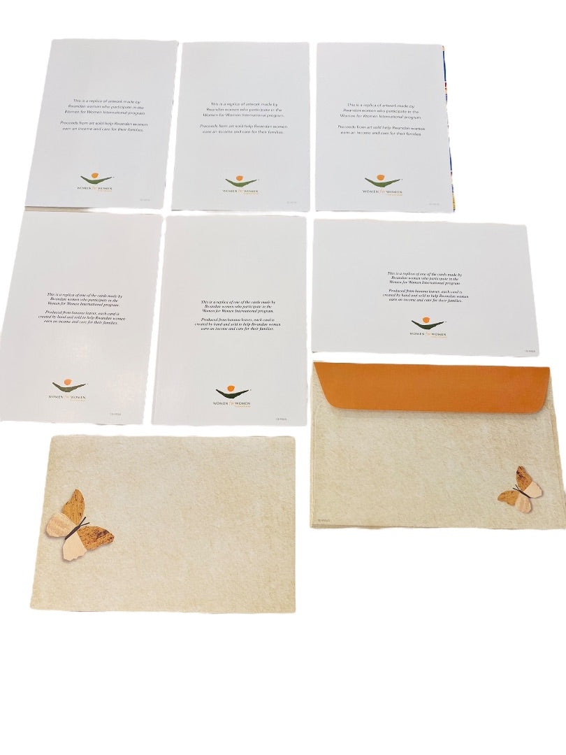 12 New Blank Inside Notecard and Envelope 6" x4" 2 Different Patterns