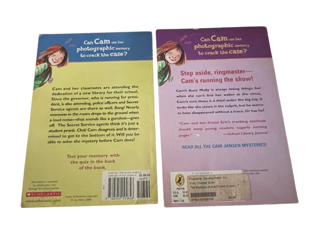 Set of 6 Cam Jansen Paperback Books Scholastic Puffin Mystery Adler