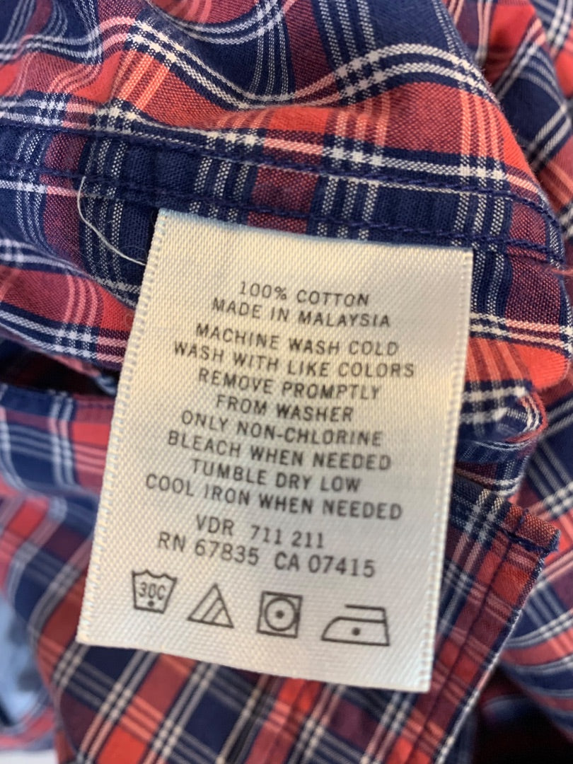 Medium Nautica Mens Button Down Plaid Dress Shirt