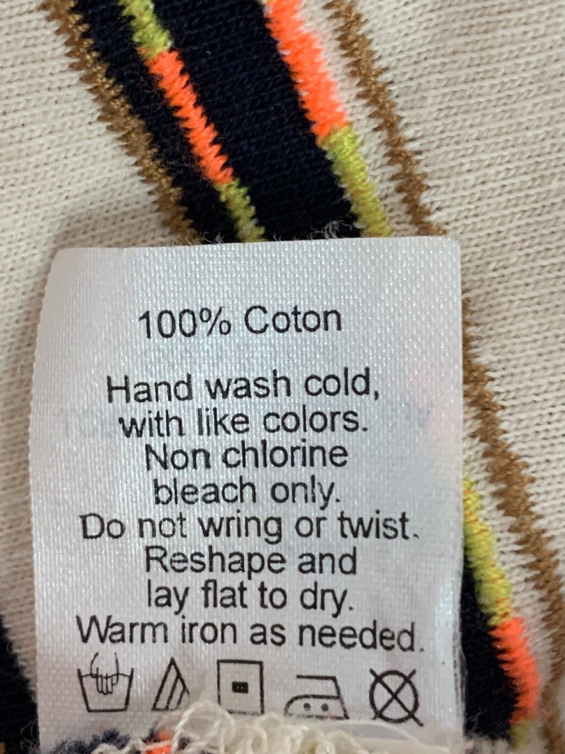 Medium J.Crew Womens Striped Aztec Shirt Pullover Short Sleeve Style 59784