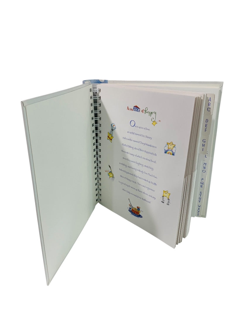 2002 Hallmark Greeting Card Organizer Binder A Little Slice of Happy