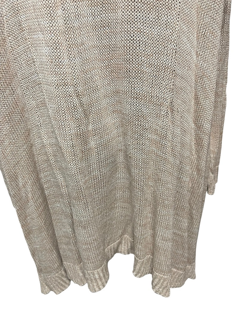 3X Torrid Open Long Sleeve Cardigan Womens Sweater Tan Marled Knit