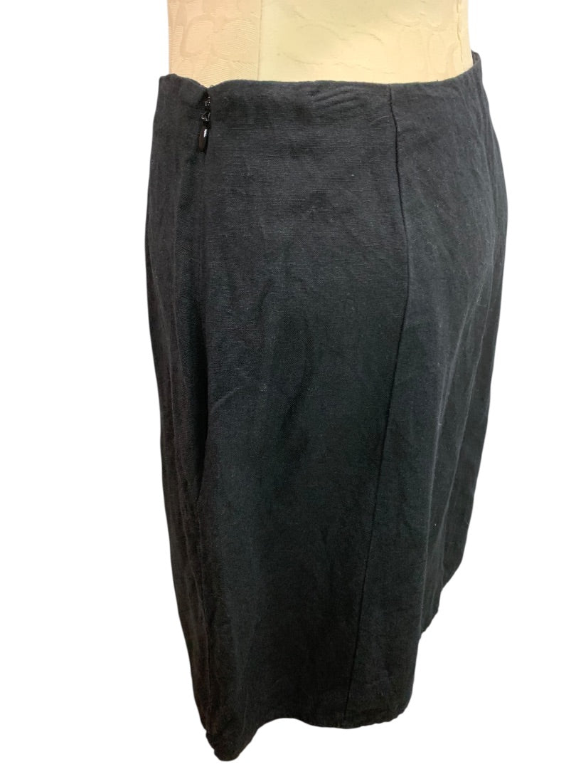 Size 4P Loft Petites Linen Blend Skirt Side Zip A-Line