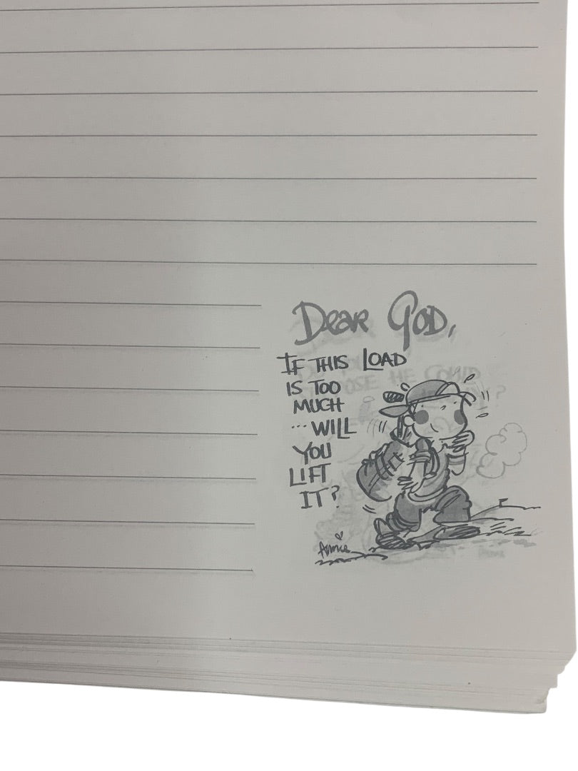 Set of 2 Vintage Lined Notepads "Dear God . . ." 5.5" x 8"