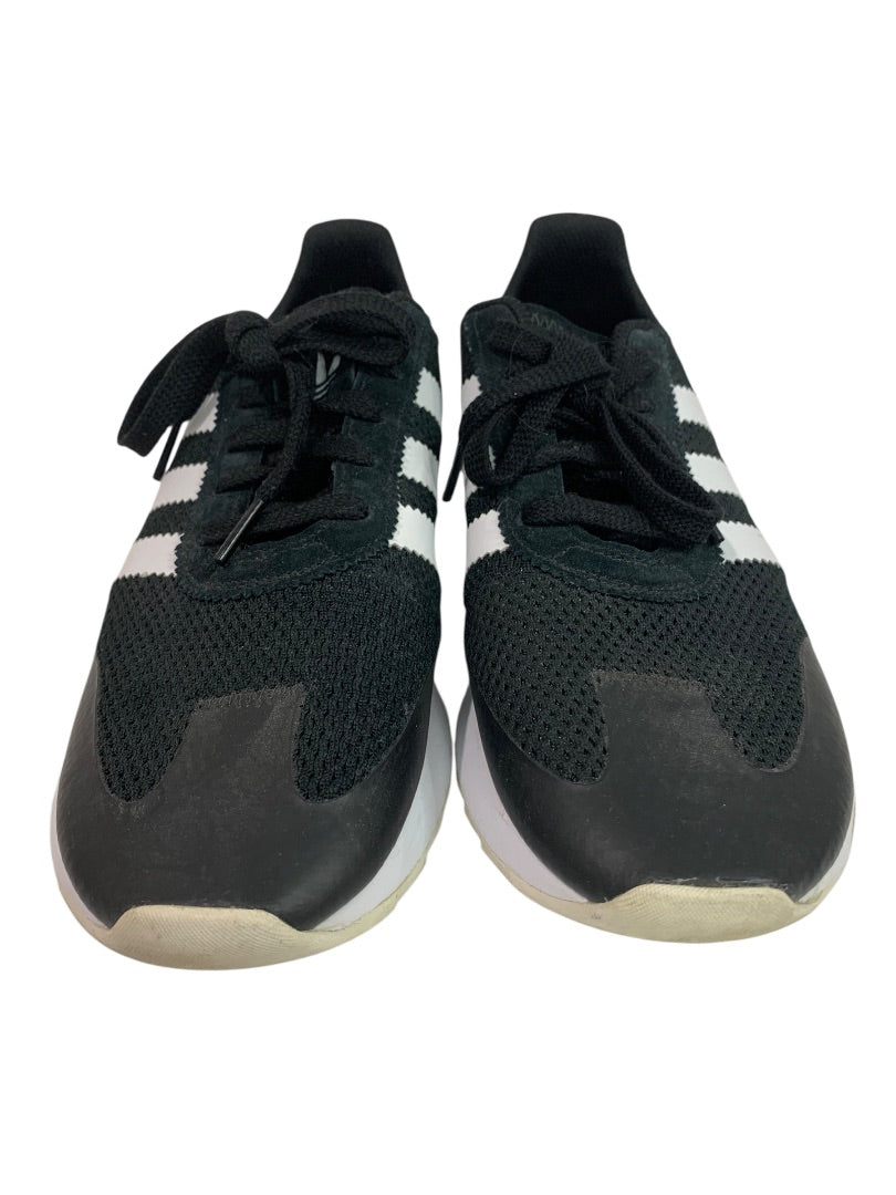 Size 9.5 Adidas Womens Flashrunner Black Marathon Running Shoes BB5323