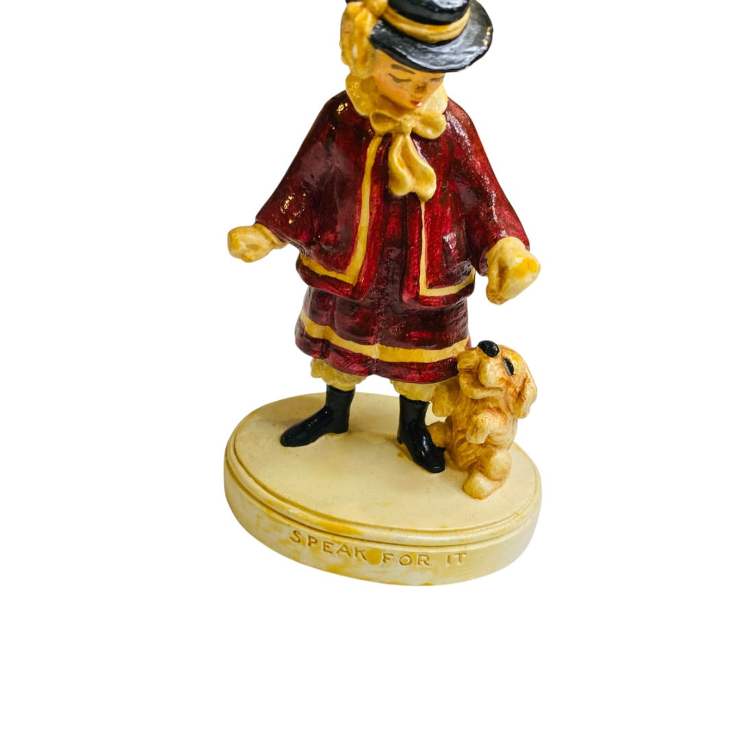 Sebastian Miniatures Figurine Speak for It Signed 4 Inch Boy Dog