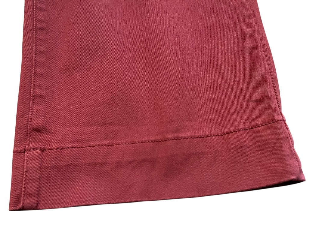 Size 6 Gloria Vanderbilt Womens Pull On Wide Leg Stretch Pants Burgundy