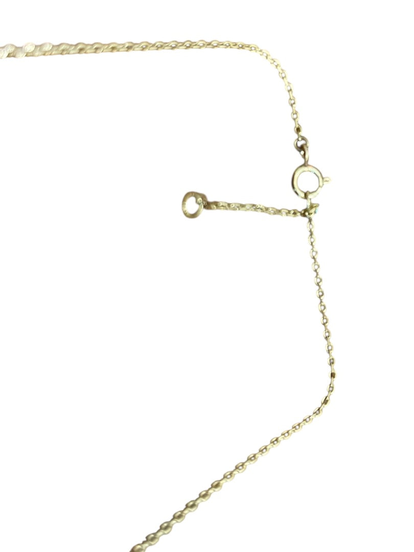 Fresh & Co Cubic Zirconia Gold Dipped 16.5"-17.5" Necklace New Heart Pendant