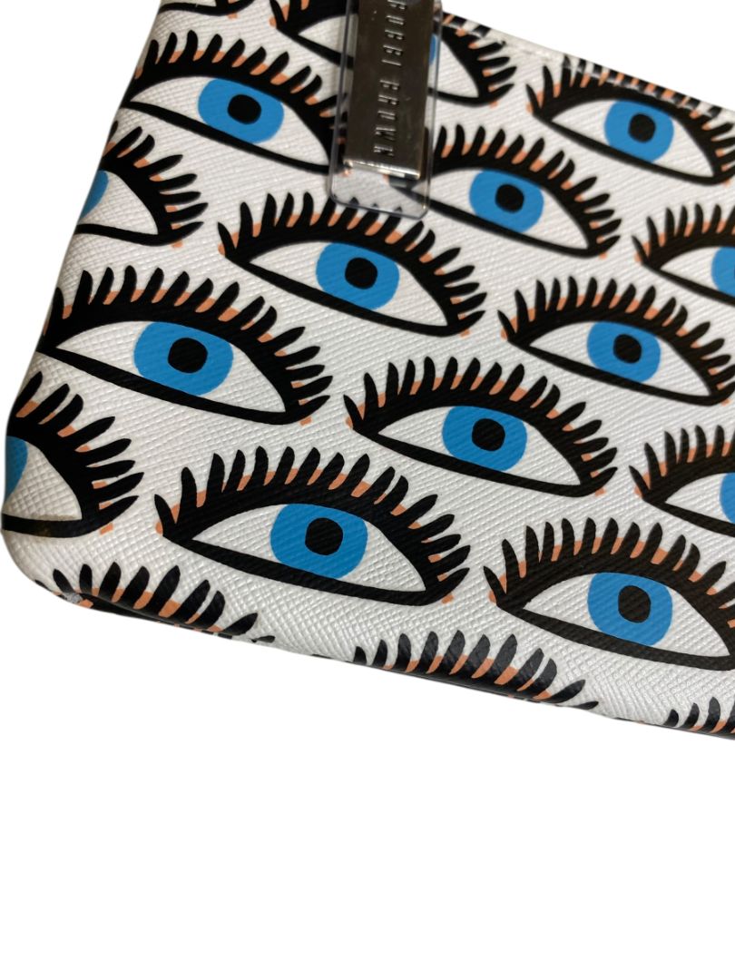 Bobbi Brown Zip Top Cosmetic Travel Bag Blue Eyes Eyelashes 8" x 4"