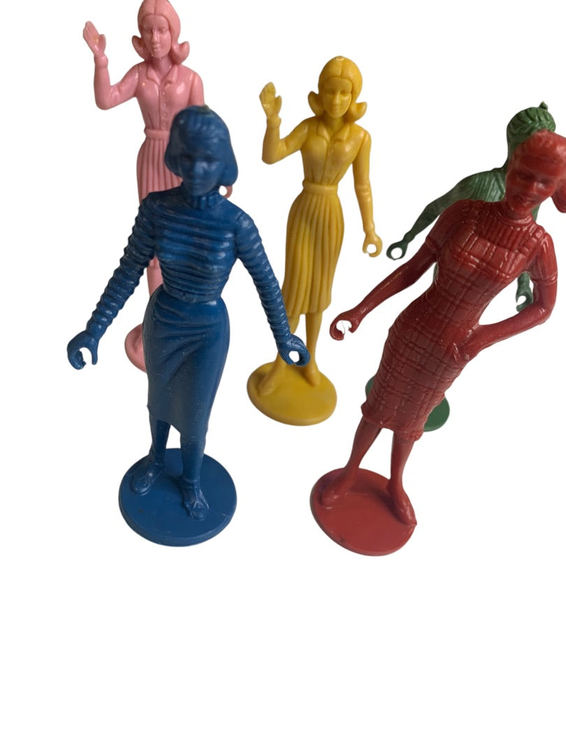 1950s Teenettes Figurines by MPC Set of 5 Multicolor 3.5 Inch