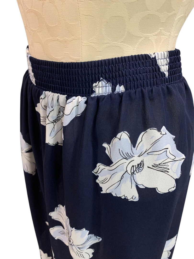 Size 20W Ms Russ Womens 1980s Sheer Skirt Shirt Outfit Navy Blue