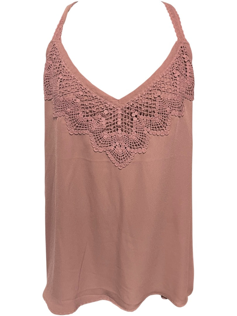 2X Torrid Adjustable Lace Cami Mauve Brown Womens Camisole Shirt
